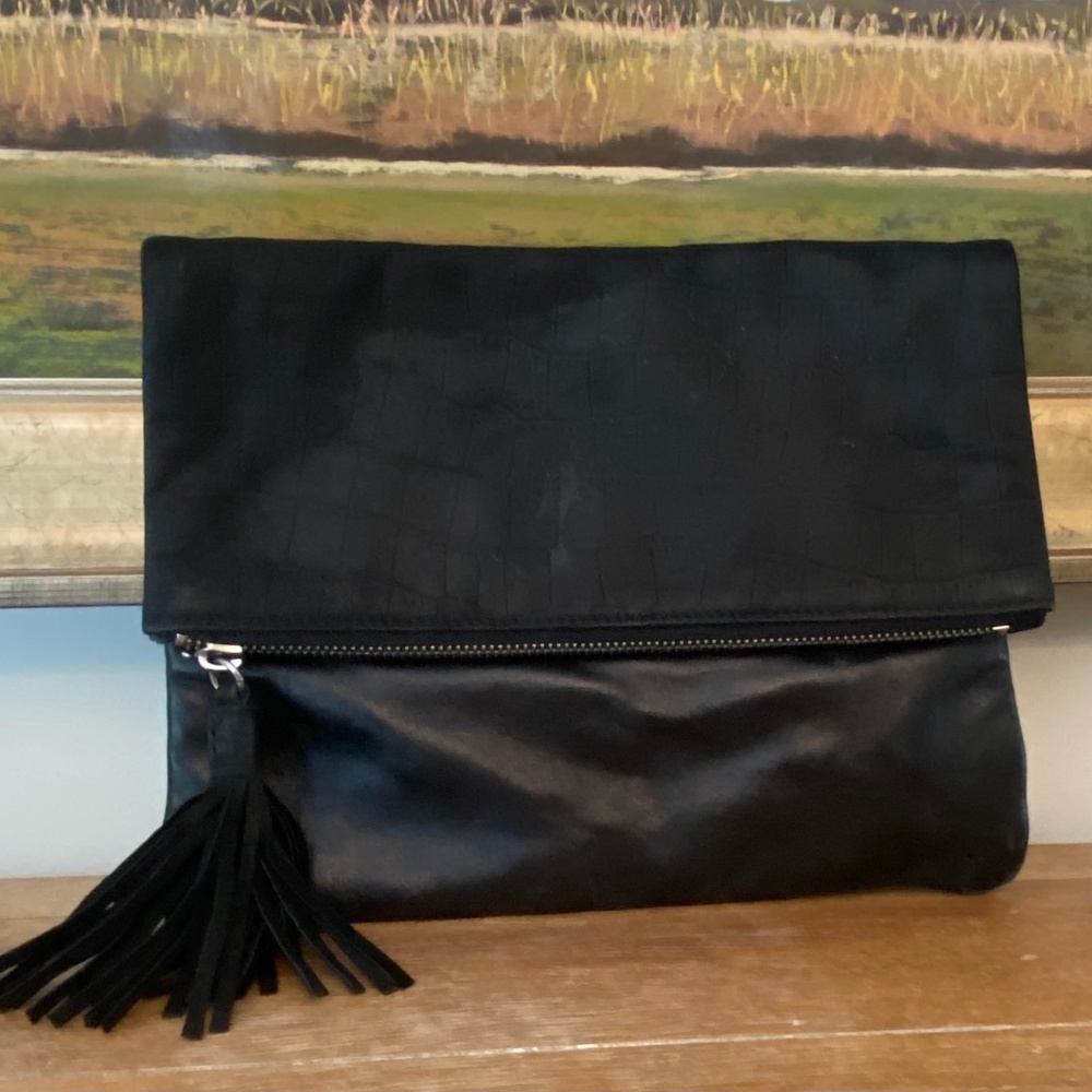 Scoop NYC Leather Clutch
